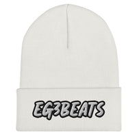 EG3BEATS WHITE Cuffed Beanie Hat