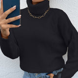 BEAUTIFUL I AM Turtle Neck Long Sleeve Sweater