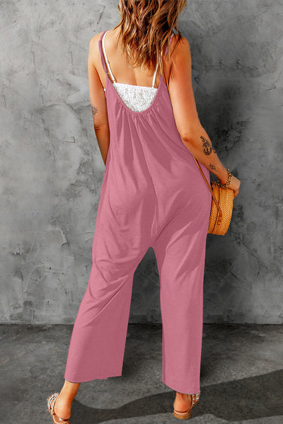 BEAUTIFUL I AM Spaghetti Strap Wide Leg Pants Jumpsuit