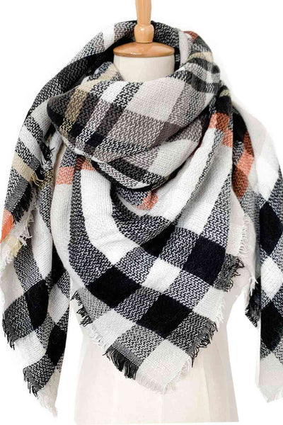 BEAUTIFUL I AM Plaid Imitation Cashmere Scarf