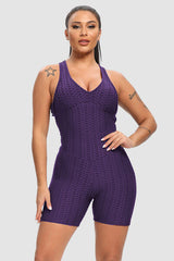 BEAUTIFUL I AM Crisscross Wide Strap Active Wear Romper