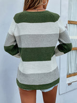 BEAUTIFUL I AM Color Block Rib-Knit Sweater