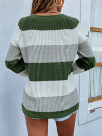 BEAUTIFUL I AM Color Block Rib-Knit Sweater