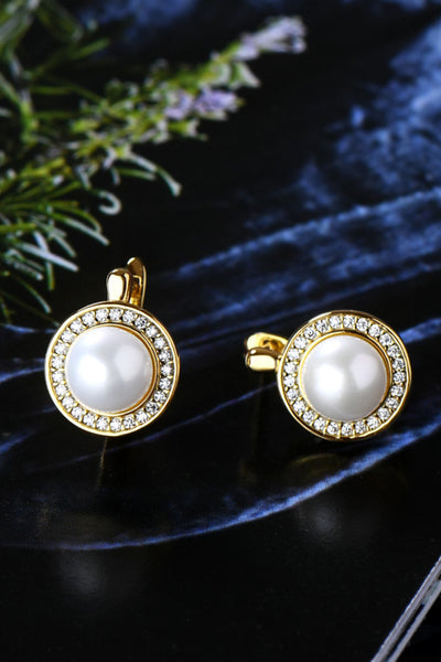 BEAUTIFUL I AM Moissanite Pearl Jewelry 925 Sterling Silver Earrings