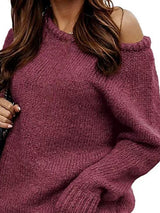 BEAUTIFUL I AM One Shoulder Long Sleeve Sweater