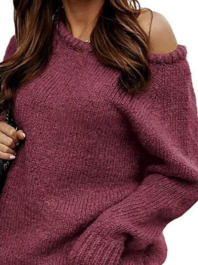 BEAUTIFUL I AM One Shoulder Long Sleeve Sweater