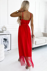 BEAUTIFUL I AM Spaghetti Strap Tie Waist Dress