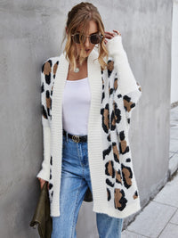 BEAUTIFUL I AM Leopard Pattern Fuzzy Cardigan