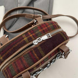 BEAUTIFUL I AM Plaid Print Crossbody Bag