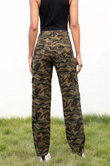 BEAUTIFUL I AM Camouflage Straight Leg Cargo Pants