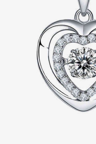 BEAUTIFUL I AM Moissanite Jewelry Heart Pendant Necklace