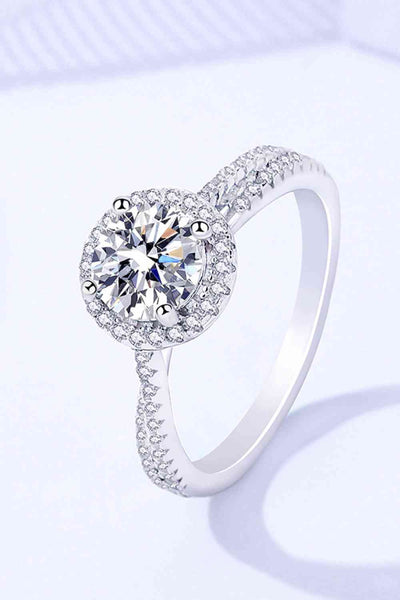 BEAUTIFUL I AM 1 Carat Moissanite Jewelry Round Shape Ring