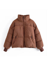 BEAUTIFUL I AM Zip Up Drawstring Winter Jacket Coat with Pockets