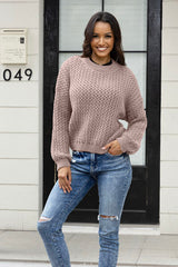 BEAUTIFUL I AM Round Neck Long Sleeve Sweater