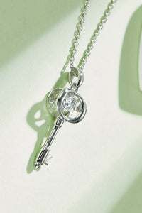 BEAUTIFUL I AM Moissanite Jewelry Key Pendant Necklace