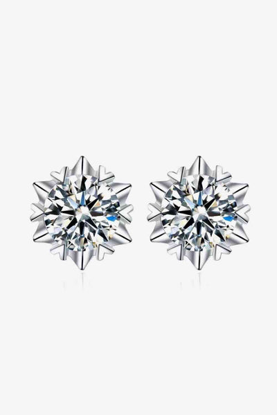 BEAUTIFUL I AM Stuck On You 4 Carat Moissanite Jewelry Stud Earrings