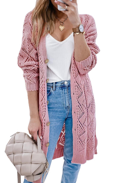 BEAUTIFUL I AM V-Neck Long Sleeve Cardigan