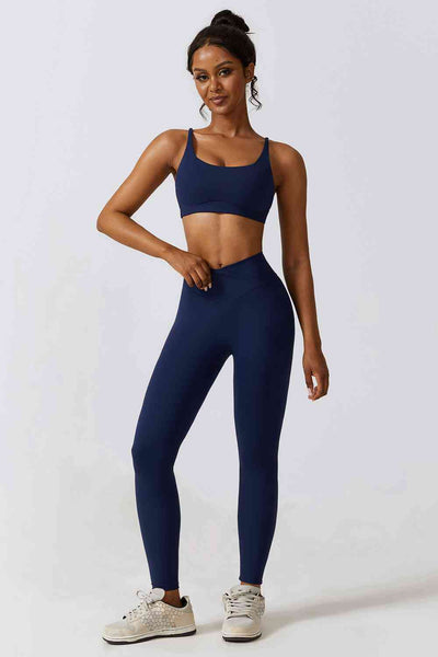 BEAUTIFUL I AM Sports Bra and Leggings Active Wear Set