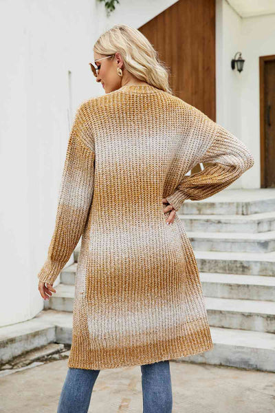 BEAUTIFUL I AM Gradient Open Front Cardigan