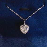 BEAUTIFUL I AM 2 Carat Moissanite 925 Sterling Silver Necklace Jewelry