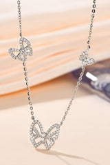 BEAUTIFUL I AM Moissanite Butterfly Shape Jewelry Necklace