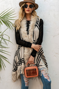 BEAUTIFUL I AM Sleeveless Fringe Detail Cardigan