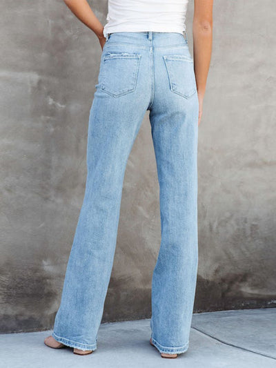 BEAUTIFUL I AM Washed Straight Leg Jeans