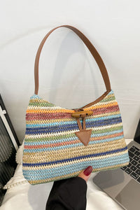 BEAUTIFUL I AM Multicolored Straw Shoulder Bag