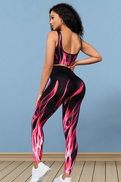 BEAUTIFUL I AM Sports Tank and Leggings Active Wear Set