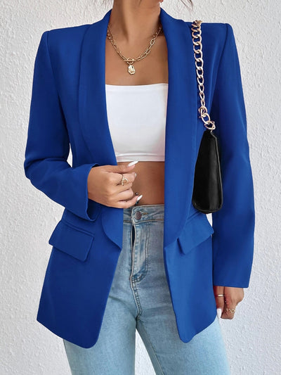 BEAUTIFUL I AM Shawl Collar Long Sleeve Blazer Jacket