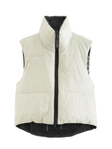 BEAUTIFUL I AM Zip Up Drawstring Reversible Jacket Vest