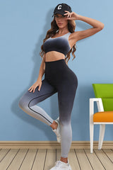 BEAUTIFUL I AM Gradient Sports Tank and Leggings Active Wear Set