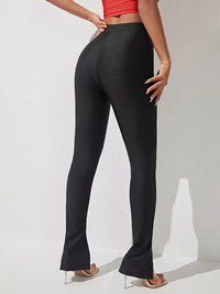 BEAUTIFUL I AM High Waist Slit Skinny Pants