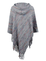 BEAUTIFUL I AM Fringe Hem Hooded Poncho