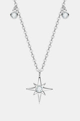 BEAUTIFUL I AM Moissanite Jewelry North Star Pendant 925 Sterling Silver Necklace