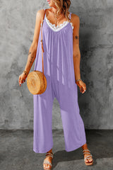 BEAUTIFUL I AM Spaghetti Strap Wide Leg Pants Jumpsuit