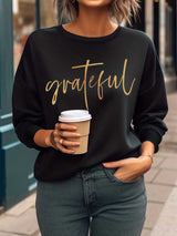 BEAUTIFUL I AM GRATEFUL Round Neck Sweatshirt