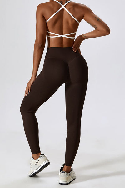 BEAUTIFUL I AM Slim Fit Wide Waistband Sports Leggings Active Wear