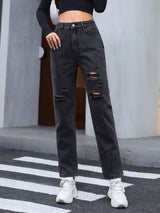 BEAUTIFUL I AM Distressed Straight Leg Jeans