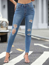 BEAUTIFUL I AM Distressed Skinny Jeans