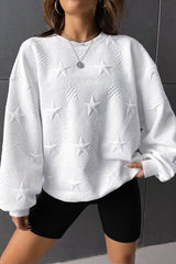 BEAUTIFUL I AM Star Lantern Sleeve Dropped Shoulder Sweatshirt