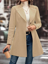 BEAUTIFUL I AM Lapel Collar Button Down Jacket Coat