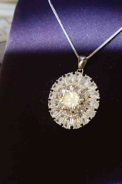 BEAUTIFUL I AM 5 Carat Moissanite Jewelry 925 Sterling Silver Necklace