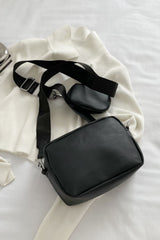 BEAUTIFUL I AM PU Leather Shoulder Bag with Small Purse