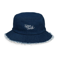 EG3BEATS MERCH LIFE Distressed Denim Bucket Hat