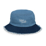 EG3BEATS MERCH LIFE Distressed Denim Bucket Hat