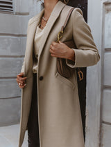 BEAUTIFUL I AM Long Sleeve Longline Jacket Coat with Pockets