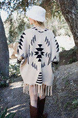 BEAUTIFUL I AM Leto Muir Woods Geometric Print Cardigan