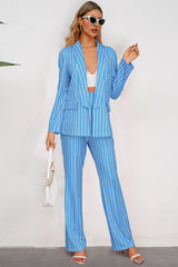 BEAUTIFUL I AM Striped Long Sleeve Top and Pants Set