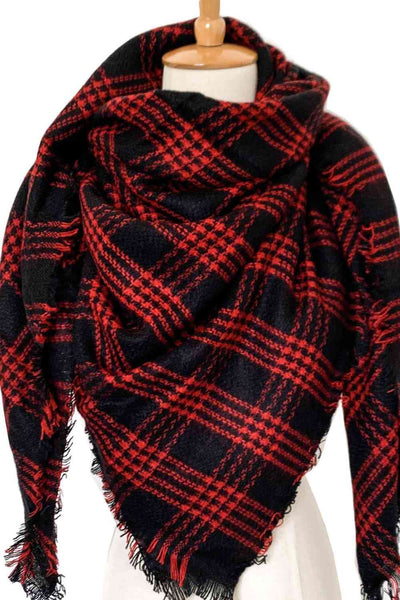 BEAUTIFUL I AM Plaid Imitation Cashmere Scarf